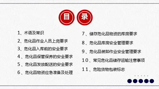 简约公司仓库危化品仓储安全管理培训内容宣讲PPT课件