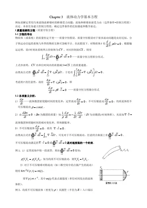 流体动力学基本方程