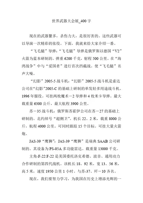 世界武器大会展_400字