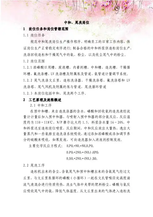 磷酸二铵工段中和、尾洗岗位操作规程