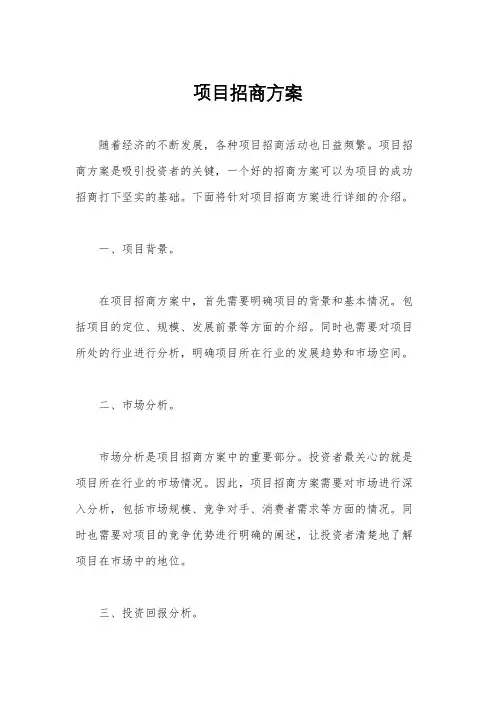 项目招商方案