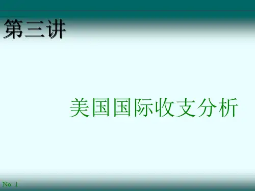 国际金融第3讲：美国国际收支分析
