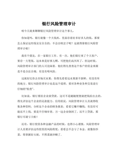 银行风险管理审计
