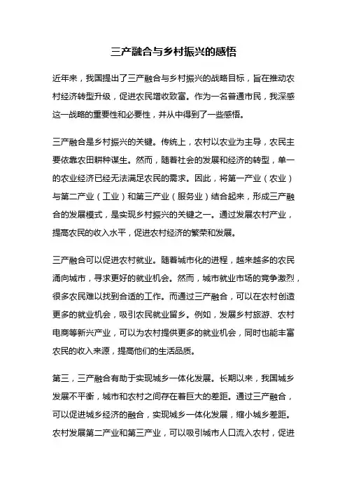 三产融合与乡村振兴的感悟