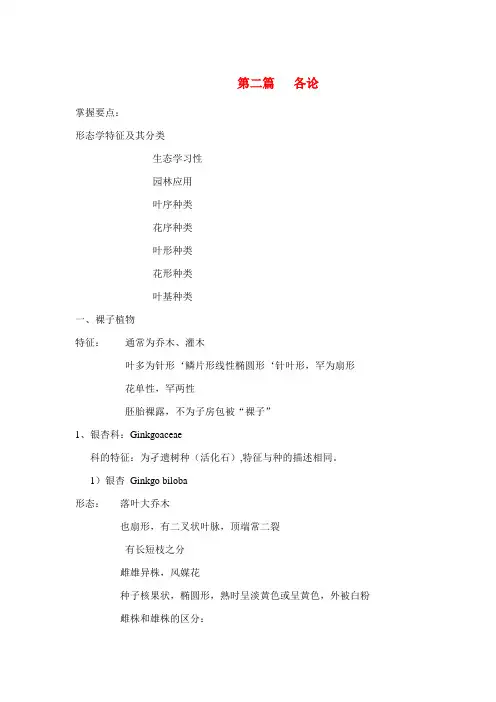 园林树木各论