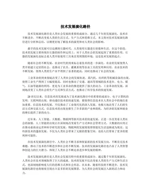 技术发展演化路径