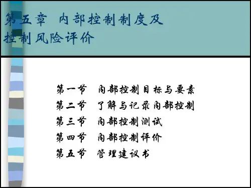 内部控制简介及控制风险评价(ppt 47页)