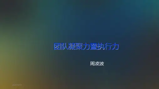 团队凝聚力暨执行力培训教材(43张)PPT