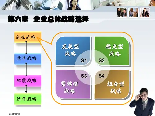 第六章 企业总体战略选择(发展型战略)