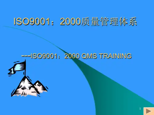 ISO9001质量管理体系培训课件PPT(QMS TRAINING)