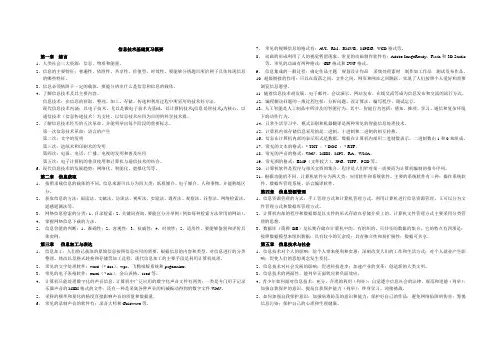 高中信息技术复习资料(必修)