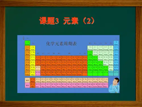 第三单元  课题3  元素(2)(共16张PPT)