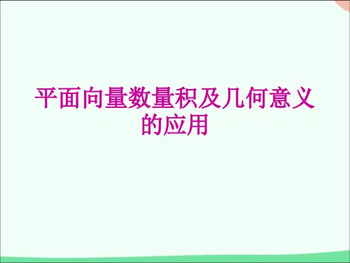 平面向量数量积及几何意义的应用
