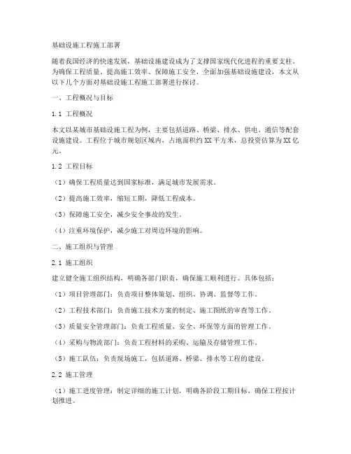 基础设施工程施工部署