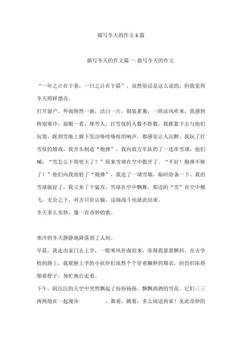 描写冬天的作文6篇[001]
