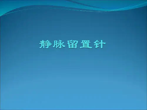 静脉留置针 PPT课件