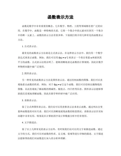 函数表示方法