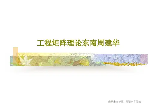 工程矩阵理论东南周建华共351页