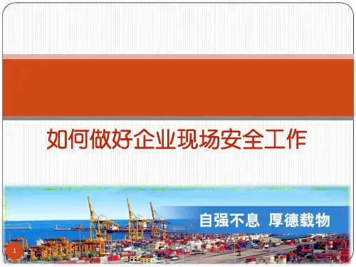现场安全管理经验分享PPT课件