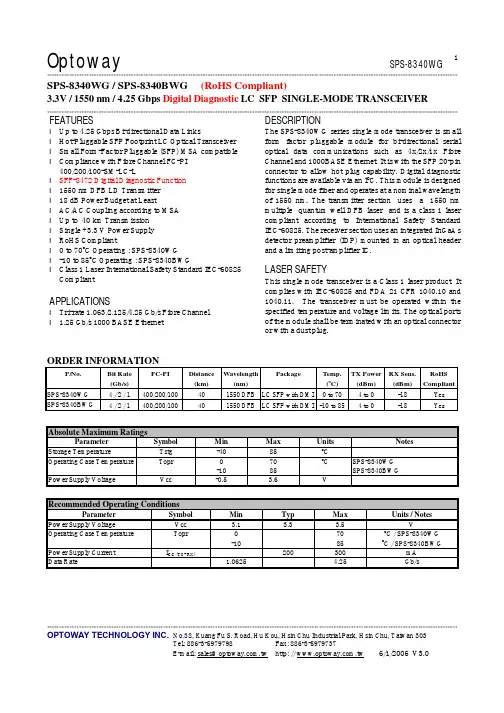 SPS-8340WG中文资料
