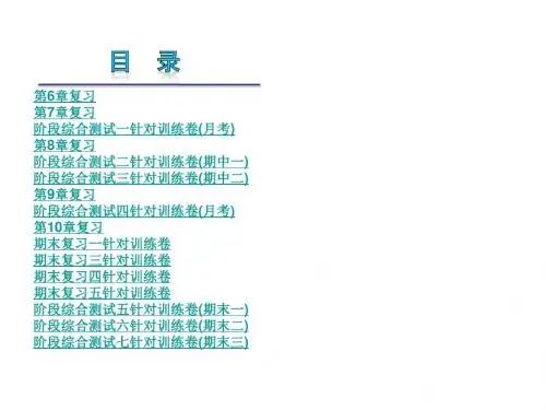 华师大版数学七年级下册复习课件(PPT共168张)