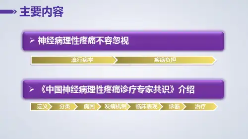 中国神经病理性疼痛诊疗专家共识【可编辑全文】