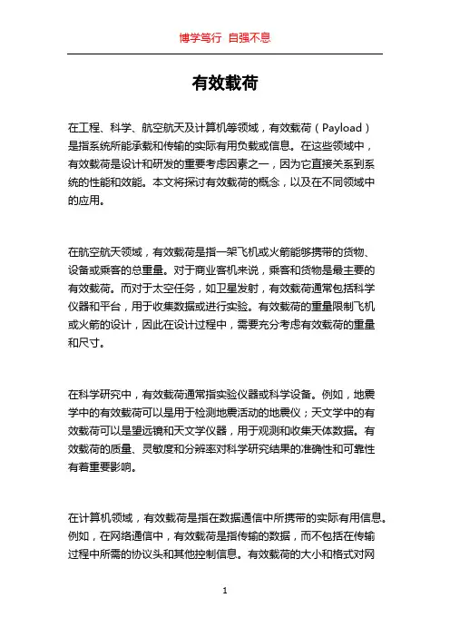 有效载荷_精品文档