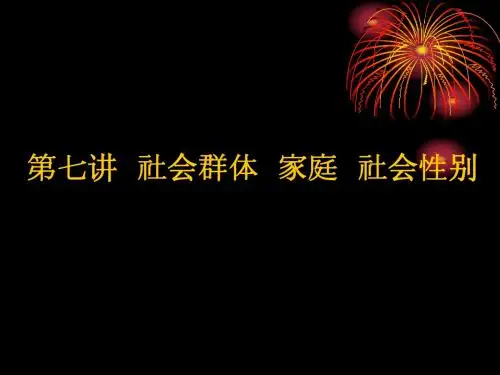 社会学课件 第7章