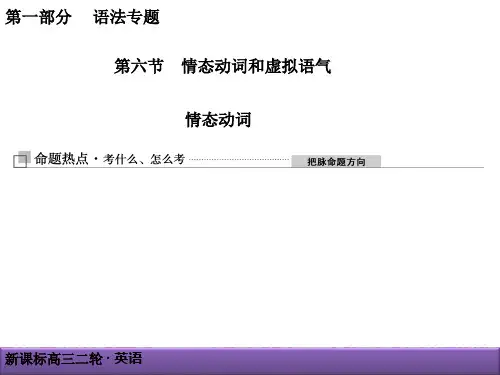 高三英语二轮复习课件情态动词和虚拟语气(共65张PPT)(2)