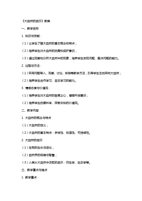 《大自然的启示》教案