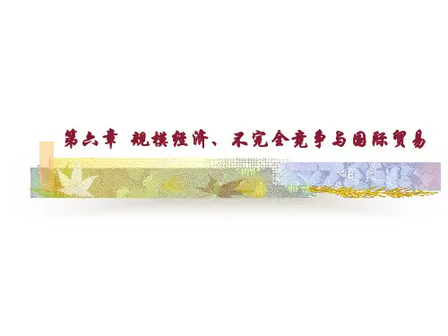 国际经济学第六章  规模经济、不完全竞争与
