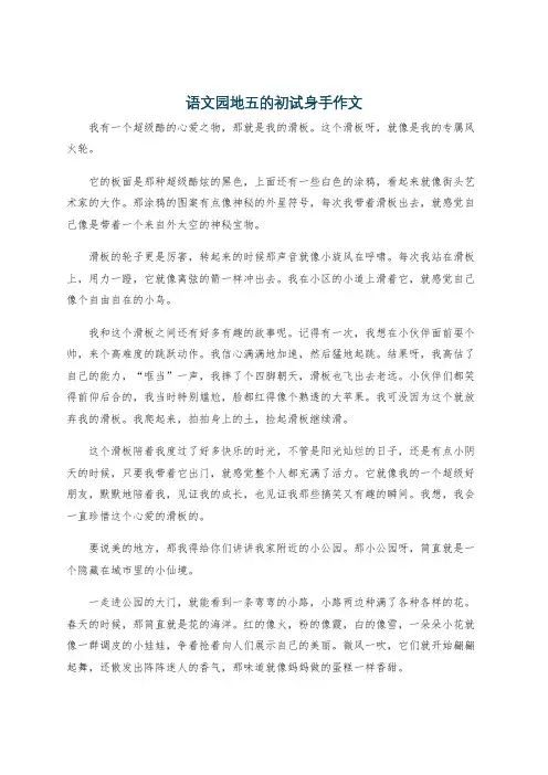 语文园地五的初试身手作文