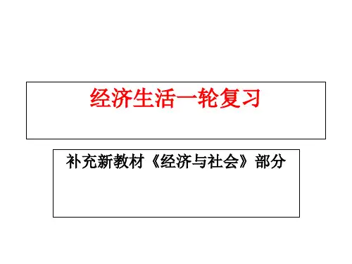 2020年高考政治复习课件：经济生活新增部分内容(参考经济和社会)(共28张PPT)