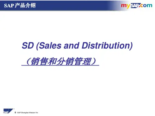 SAP-SD中文培训资料分解