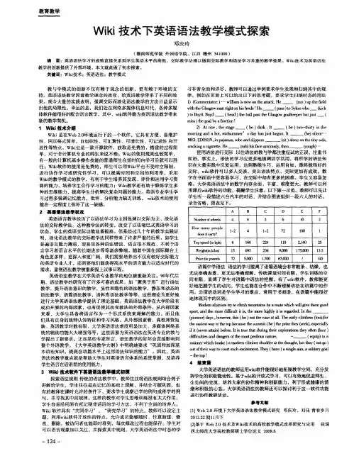 Wiki技术下英语语法教学模式探索