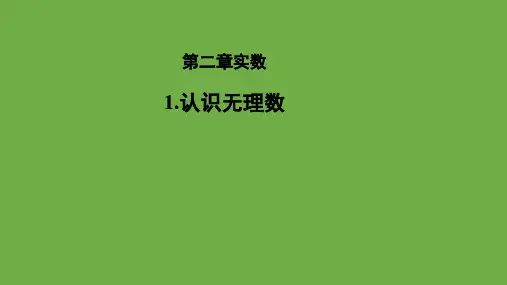 2.1 认识无理数(第1课时)北师大版八年级数学上册教学课件