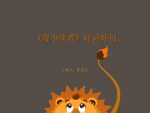 寄小读者通讯1-3好词好句