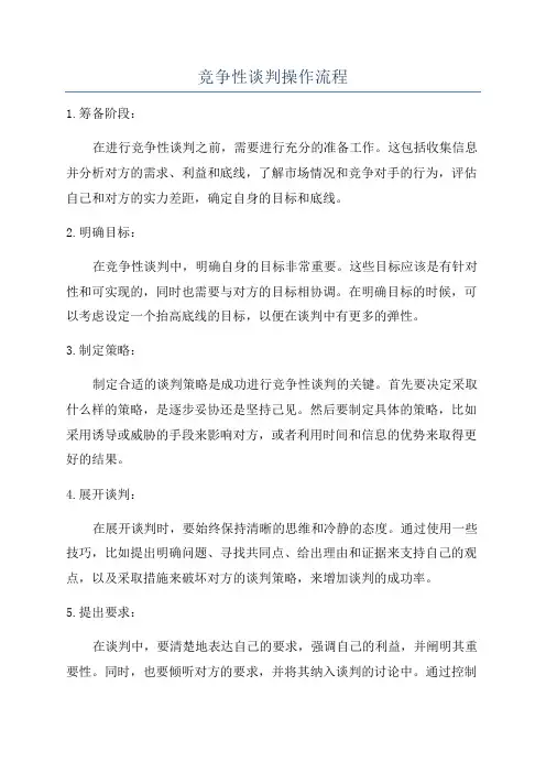 竞争性谈判操作流程