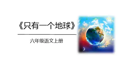 只有一个地球ppt课件