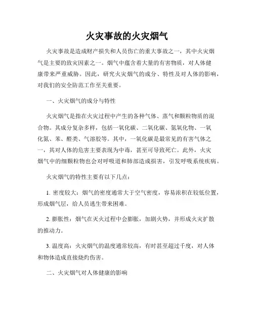 火灾事故的火灾烟气