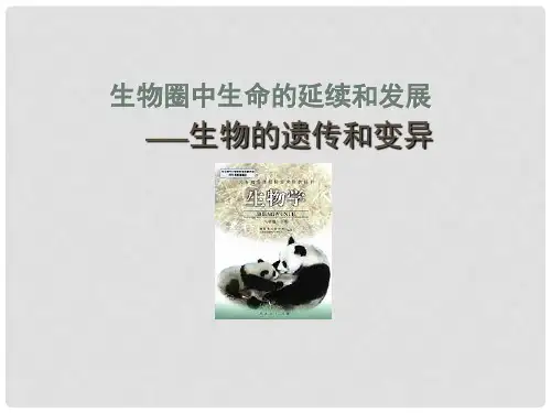 八年级生物下册 第二章生物的遗传和变异教材分析说课课件 人教版