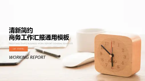 ppt模板：工作总结计划周报月报清新淡雅时尚简约图表可编辑1