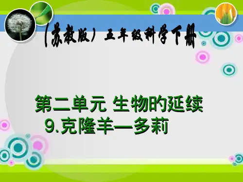 《克隆羊—多莉》(冀教版五年级下册科学)市公开课获奖课件省名师示范课获奖课件