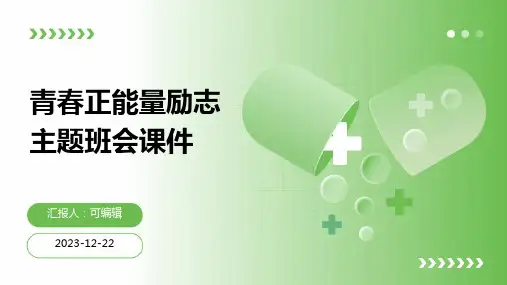 青春正能量励志主题班会课件