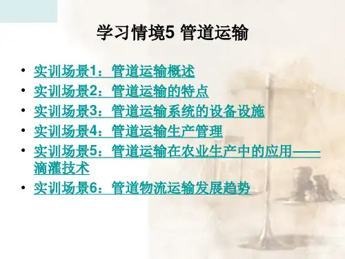 管道运输系统的设备设施
