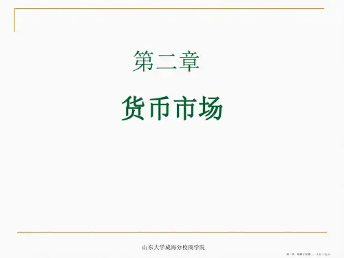 山东大学金融市场学第二章货币市场