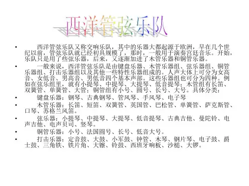 西洋管弦乐队PPT课件