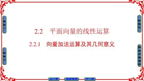 高中数学人教A版(课件)必修四 第二章 平面向量 2.2.1