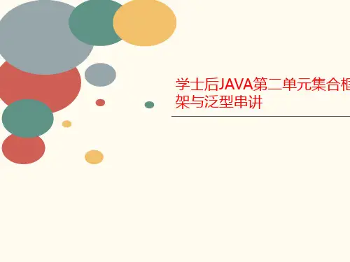 学士后JAVA第二单元集合框架与泛型串讲-课件