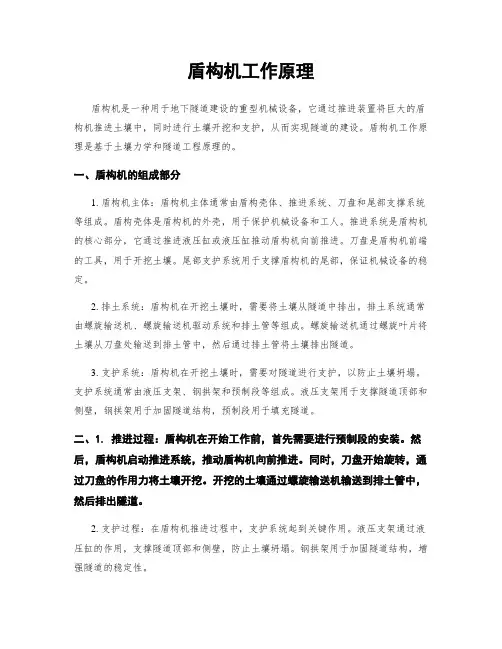 盾构机工作原理